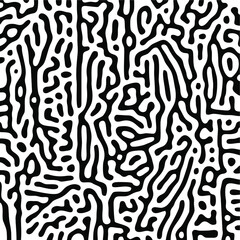 Turing Pattern Seamless Black Background