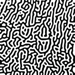 Turing Pattern Seamless Black Background