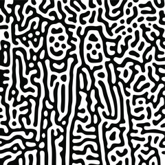 Turing Pattern Seamless Black Background