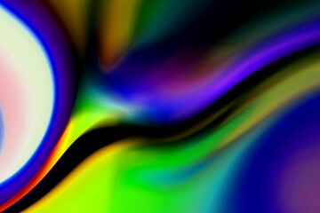 abstract distorted light blue and green yellow chromatic light dreamy wave texture with colorful...