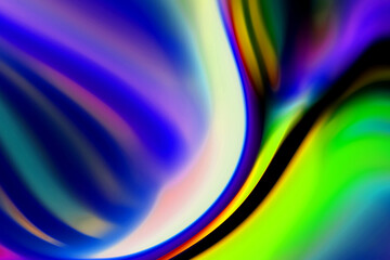 abstract distorted light blue and green yellow chromatic light dreamy wave texture with colorful...
