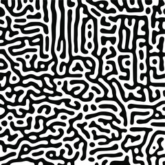 Turing Pattern Seamless Black Background