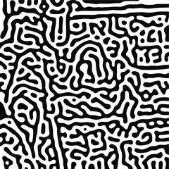 Turing Pattern Seamless Black Background
