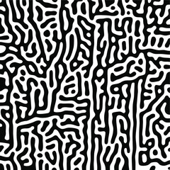 Turing Pattern Seamless Black Background