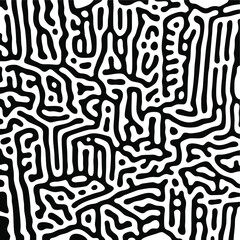 Turing Pattern Seamless Black Background