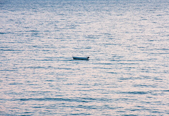 A lonely ship on the high seas. Soothing background