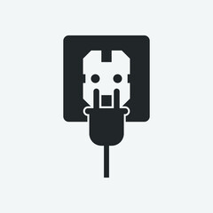 Socket_and_plug vector icon illustration sign