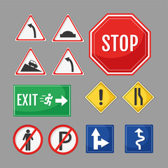 twelve traffic road signals