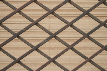 background with grille in the shape of diamonds on a blind