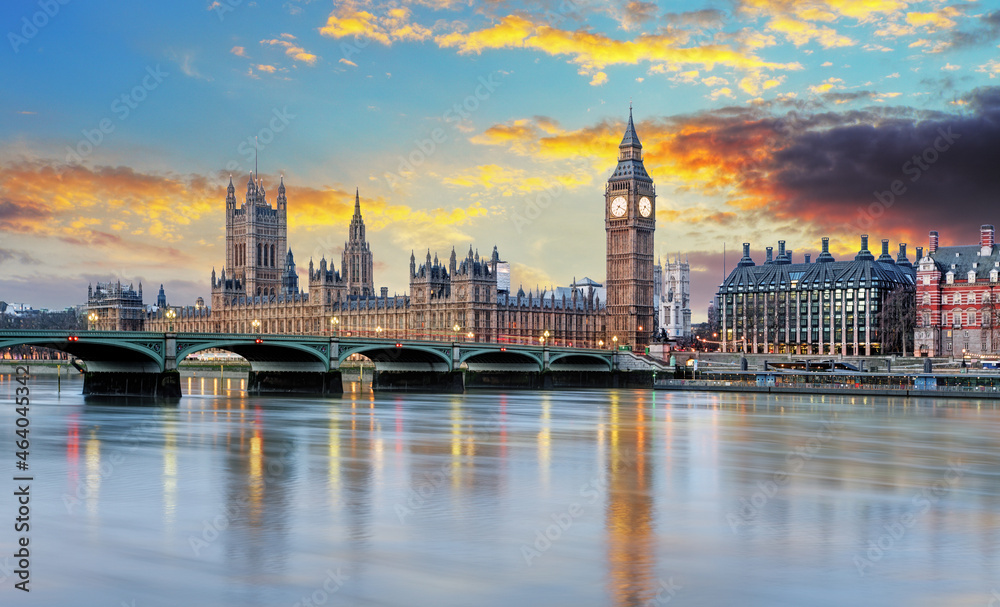 Canvas Prints London at sunset