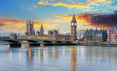 Fototapeta London at sunset obraz