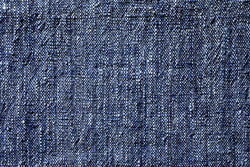 Blue cotton weave fabric macro texture