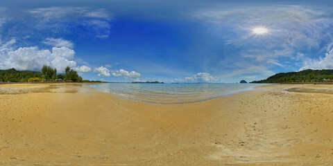 Thailand beach enviroment 360° x 180° equirectangular spherical projection