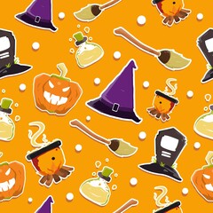 Halloween seamless pattern for background