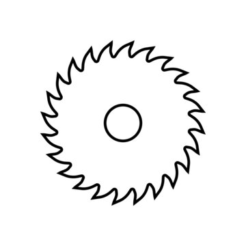 recommend clip art: Circular saw blade linear icon