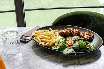 Food at the restaurant, Carbonnade Flamande