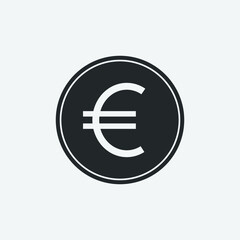 Euro vector icon illustration sign