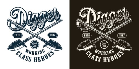 Manual work vintage monochrome print © DGIM studio