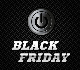 Black friday vector illustration on black