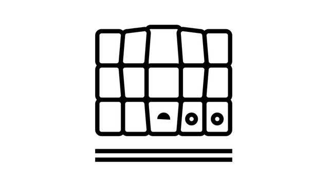 toxoplasmosis disease animated line icon. toxoplasmosis disease sign. isolated on white background