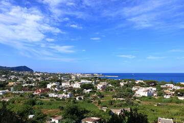 Fototapeta na wymiar Aerial View of Forio, Ischia Island, Italy