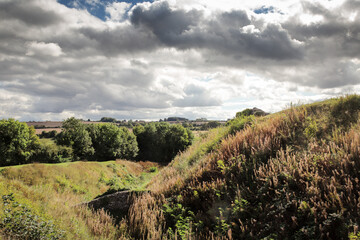 landscape image in the village of Castle Acre