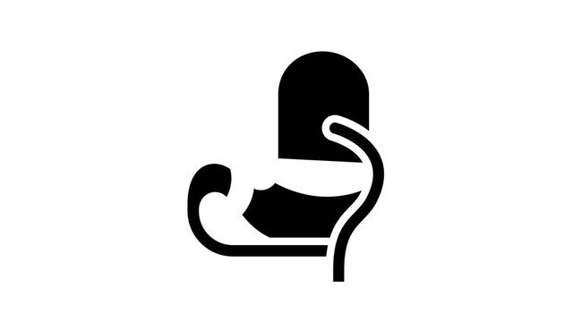 bdp bariatric animated glyph icon. bdp bariatric sign. isolated on white background