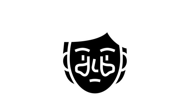 sinusitis disease animated glyph icon. sinusitis disease sign. isolated on white background