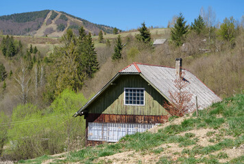 Wooden house in the mountains