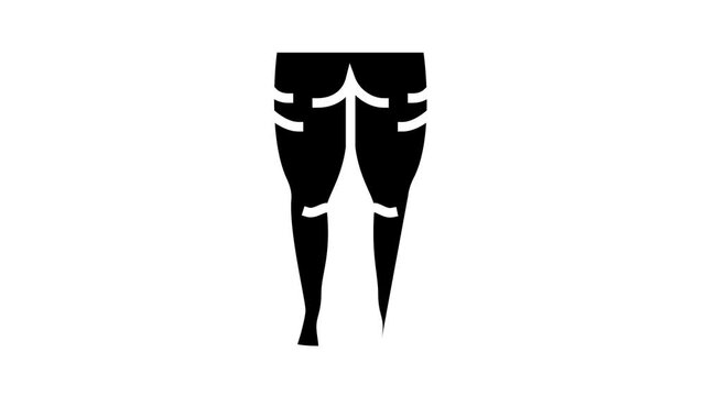 cellulite problem animated glyph icon. cellulite problem sign. isolated on white background
