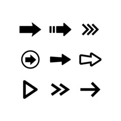 Arrow icons set. Collection of vector arrows. Simple vectors.