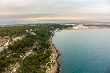 Lever de soleil sur Leucate La Franqui dans l'Aude (france)