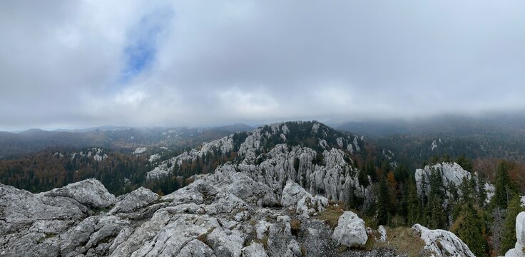 Bijele stijene (White rocks) beautiful hiking place in Gorski kotar, Croatia