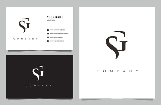 Initial SG logo and business card