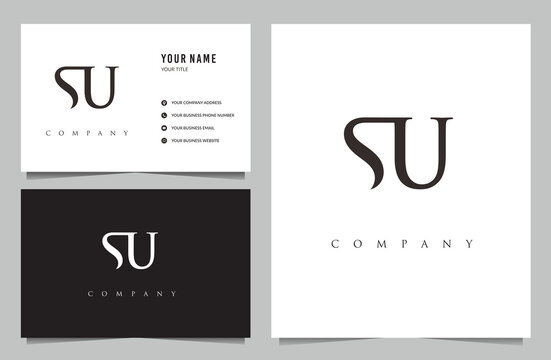 Initial SU logo and business card