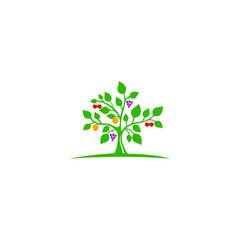 Fruit tree logo design