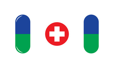 First aid and medicine icon set