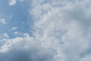 Blue sky and white clouds. Bfluffy cloud in the blue sky background.