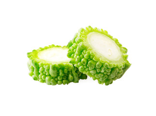bitter gourd isolated on white background