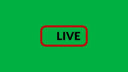 Simple live streaming icon animation. 4k resolution.