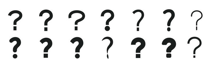 Icon set related to question marks