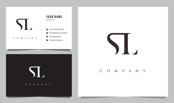 Initial SL logo and business card