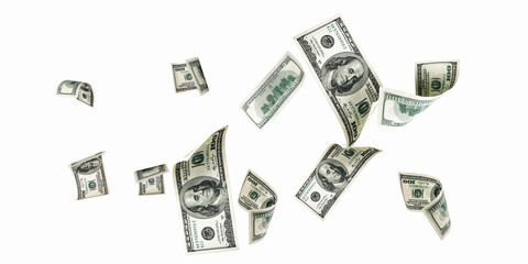 Money background. Hundred dollars of America. Usd cash money falling.