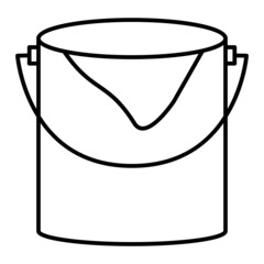Vector Paint Bucket Outline Icon Design