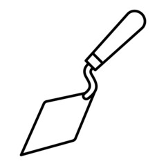 Vector Trowel Outline Icon Design