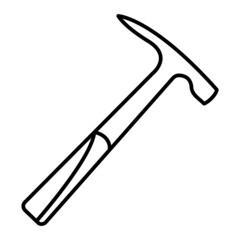 Vector Pick Hammer Outline Icon Design