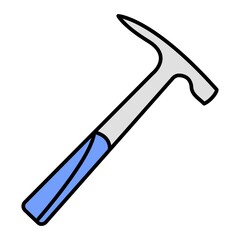 Vector Pick Hammer Filled Outline Icon Design