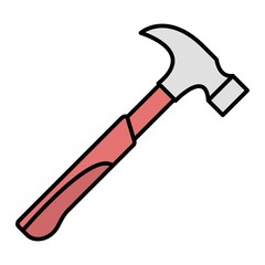 Vector Hammer Filled Outline Icon Design