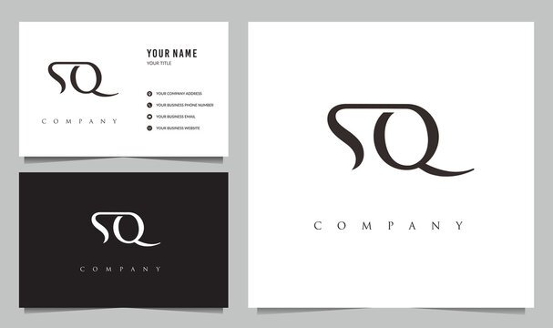 Initial SQ logo and business card