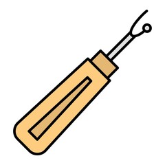 Vector Seam Ripper Filled Outline Icon Design